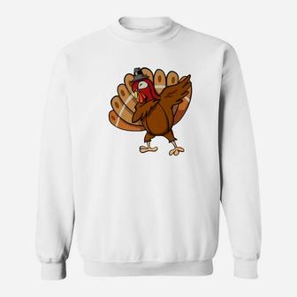 Funny Dabbing Dance Turkey Thanksgiving Gift Sweatshirt | Crazezy