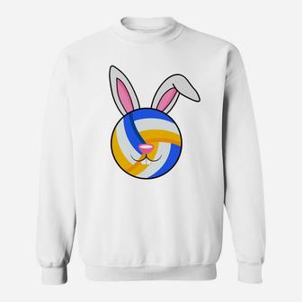 Funny Easter Bunny Volleyball For Volleyball Lovers Sweatshirt | Crazezy CA