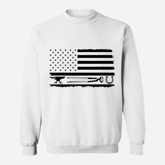 Funny Farrier Gift For Men Cool Farrier Tools American Flag Sweatshirt | Crazezy