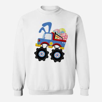 Funny Monster Truck Easter Shirts Kids Boys Toddler Sweatshirt | Crazezy CA