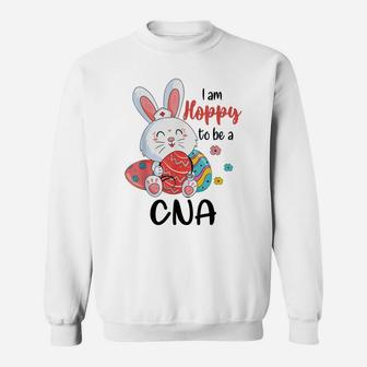 I Am Hoppy To Be A CNA Nurse Easter Day Sweatshirt | Crazezy