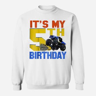 Kids 5 Years Old Monster Truck Shirt Its My 5Th Birthday Gift Tee Sweatshirt | Crazezy