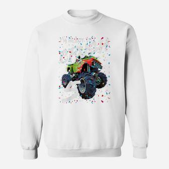 Kids Im Ready To Crush 5 Monster Truck 5Th Birthday Shirt Boys Sweatshirt | Crazezy