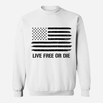 Live Free Or Die 2Nd Amendment American Flag Raglan Baseball Tee Sweatshirt | Crazezy