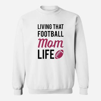 Living That Football Mom Life Athletic Gray Sweatshirt | Crazezy AU