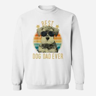 Mens Best Dog Dad Ever Miniature Schnauzer Father's Day Gift Sweatshirt | Crazezy