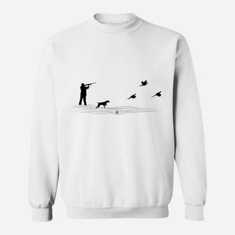 Mens Pheasant Hunting Gift For Men Upland Bird Hunter Dog Graphic Sweatshirt | Crazezy