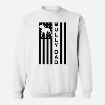 Mens Proud Bully Dad Men's Pitbull Shirt Us Flag Owner Sweatshirt | Crazezy