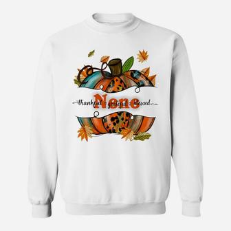 Nene Pumpkin Leopard Nene Thankful Grateful Blessed Sweatshirt | Crazezy UK