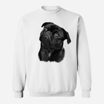 Pug Shirt For Dog Mom Dad Gift Funny Cute Black Pug Sweatshirt | Crazezy