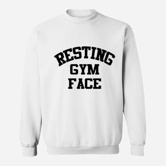 Resting Gym Face Workout Weight Lift Sweatshirt | Crazezy