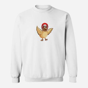 Retro Graphic Cute Art Rugby Football Chicken Sweatshirt | Crazezy AU
