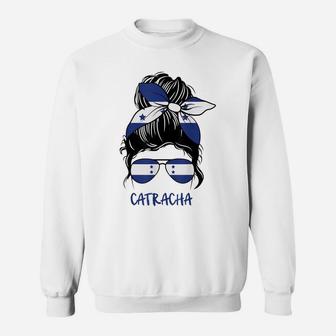 Soy Catracha For Hondurans Honduras Flag Girl Sweatshirt | Crazezy UK