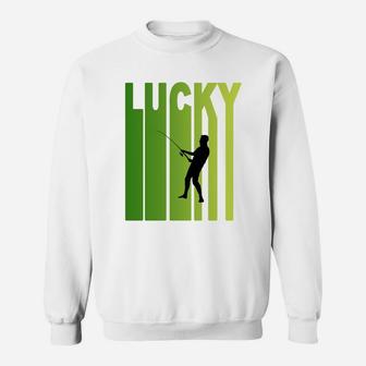 St Patricks Day Lucky Fishing Funny Sport Lovers Gift Sweatshirt | Crazezy