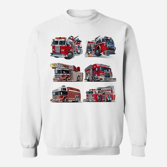 Types Of Fire Truck Boy Toddler Kids Firefighter Xmas Gifts Sweatshirt | Crazezy DE