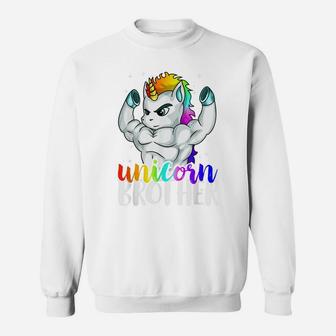 Unicorn Brother Sister To Big Bro Brothercorn Christmas Gift Sweatshirt | Crazezy