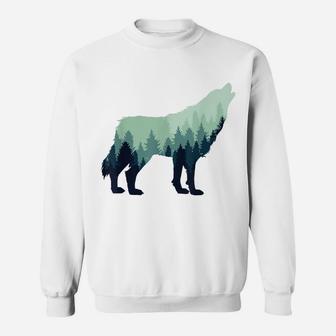 Wolf Nature Forest Outdoor Hiking Camping Hunting Gift Sweatshirt | Crazezy CA