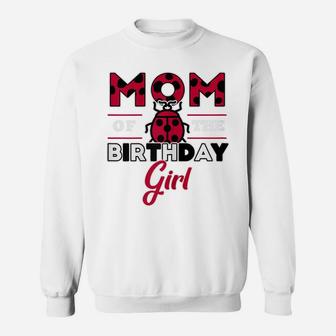 Womens Mom Of The Birthday Girl Ladybug Theme Mommy Party Sweatshirt | Crazezy