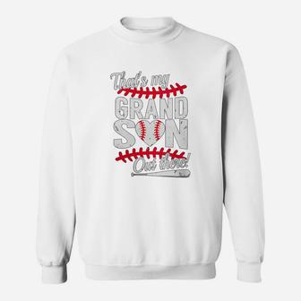 Womens Thats My Grandson Out There Baseball Sweatshirt | Crazezy UK