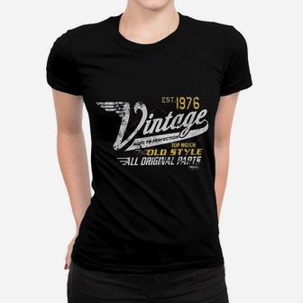 45th Birthday Gift Vintage 1976 Aged To Perfection Vintage Racing Women T-shirt | Crazezy
