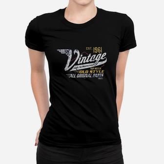 60th Birthday Gift Vintage 1961 Aged To Perfection Vintage Racing Women T-shirt | Crazezy