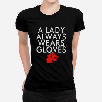 A Lady Always Wears Gloves Boxing Coach Spar T Shirt Women T-shirt | Crazezy DE