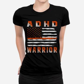 Adhd Awareness Usa Flag American Orange Support Women T-shirt | Crazezy UK