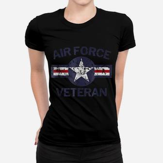 Air Force Veteran With Vintage Roundel Grunge Women T-shirt | Crazezy