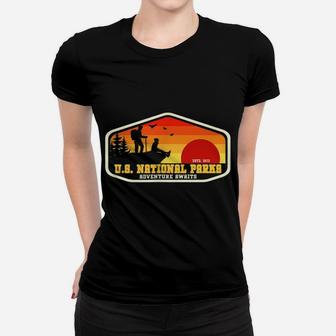 All 63 US National Parks Map Graphic Back Print Women T-shirt | Crazezy