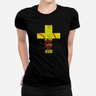 All I Need Is Baseball Jesus Christian Cross Gif Women T-shirt | Crazezy