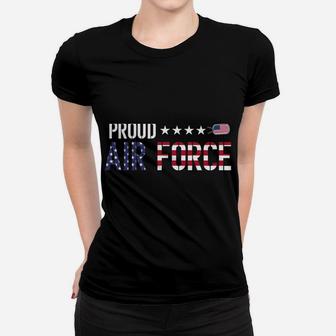American Flag Proud Air Force Grandma Sweatshirt Women T-shirt | Crazezy