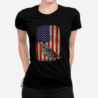 American Ruffed Grouse Bird Hunting Gift Bird Watch Hunter Women T-shirt | Crazezy