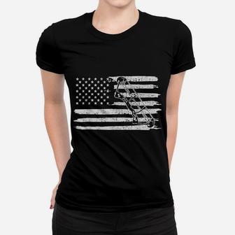 Archery Bow Hunting Usa Flag 4Th Of July Vintage Women T-shirt | Crazezy
