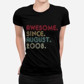 Awesome Since August 2008 13Th Birthday 13 Years Old Boys Women T-shirt | Crazezy AU