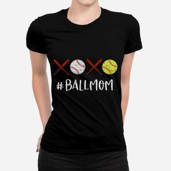 Ball Mom Softball Mom Tee Baseball Mom Gifts Women T-shirt | Crazezy