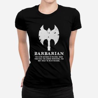 Barbarian Gamer D20 Dice Dungeon Dragons Gaming Gift Women T-shirt | Crazezy UK