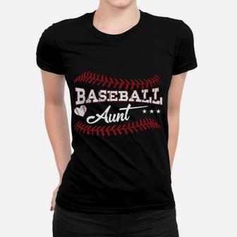 Baseball Aunt Softball Aunt Funny Gift For Mothers Day Tee Women T-shirt | Crazezy