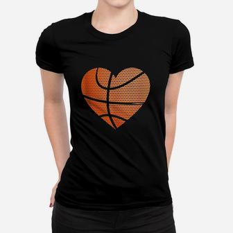 Basketball Ball Love Heart Mom Dad Sports Player Fun Gift Women T-shirt | Crazezy AU