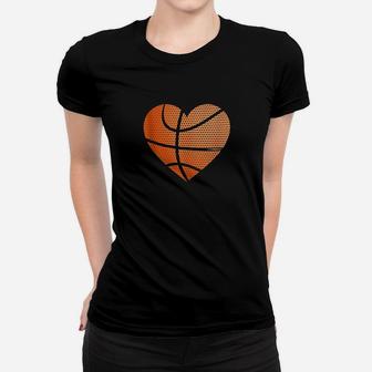 Basketball Ball Love Heart Mom Dad Sports Player Fun Gift Women T-shirt | Crazezy CA