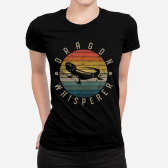Bearded Dragon Whisperer Vintage Sunset Lizard Reptile Women T-shirt | Crazezy AU