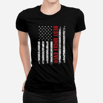 Best Uncle Ever American Flag Tshirt Gift For Uncle Women T-shirt | Crazezy CA