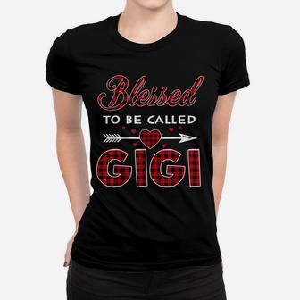 Blessed To Be Called Gigi-Buffalo Plaid Grandma Christmas Women T-shirt | Crazezy