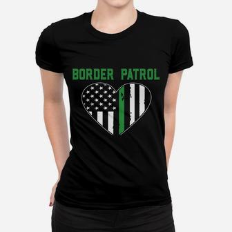 Border Patrol Mom Usa Flag Thin Green Line Sweatshirt Women T-shirt | Crazezy UK