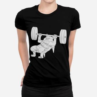 Cat Bench Press Powerlifting Women T-shirt | Crazezy