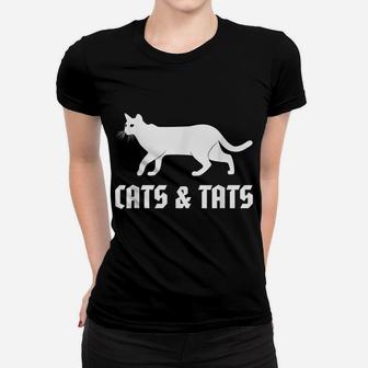 Cats & Tats - Cat And Tattoo Lover Gift Women T-shirt | Crazezy UK