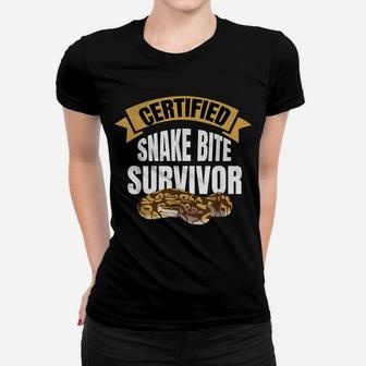 Certified Snake Bite Survivor | Funny Get Well Soon Gift Women T-shirt | Crazezy UK
