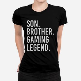 Clothes Computer Video Game Geek Son Brother Gaming Legend Women T-shirt | Crazezy AU