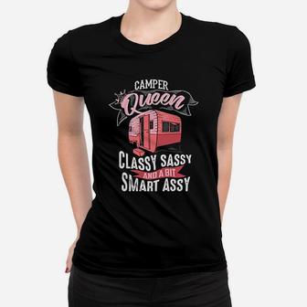 Cool Camper Queen Classy Sassy Smart Assy Funny Camping Gift Women T-shirt | Crazezy AU