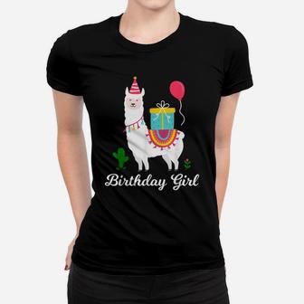 Cool Cute Alpaca Llama Cactus Girls Birthday Party Animal Women T-shirt | Crazezy UK