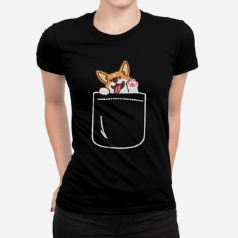 Corgi In Pocket Funny Corgi Dog Lover Gifts Women T-shirt | Crazezy